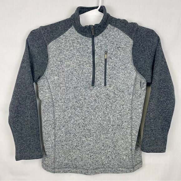 Woolrich Sweater Adult Medium Gray‎ Outdoor Pullover Quarter Zip Fishing Mens - Picture 1 of 11